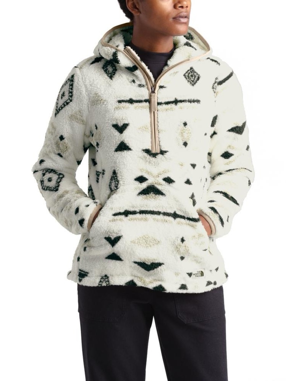 The North Face Women's Cream Tribal Campshire Fleece Medium